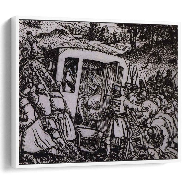 The attack on the wedding carriage (1919) by Boris Kustodiev