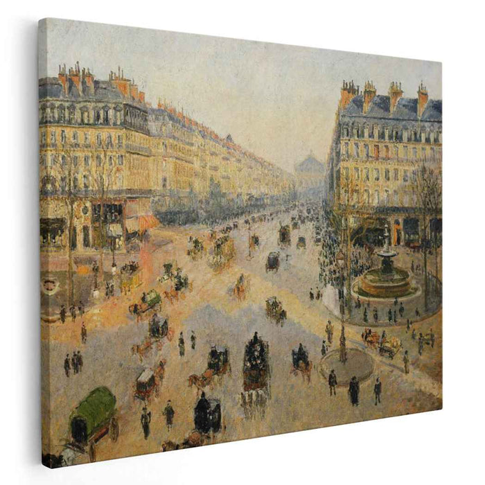 The Avenue de L'Opera, Paris, Sunlight, Winter Morning by Camille Pissarro