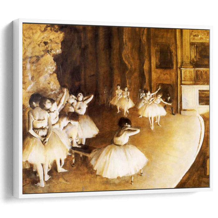 Rehearsal of a ballet on the stage (1874) by Edgar Degas