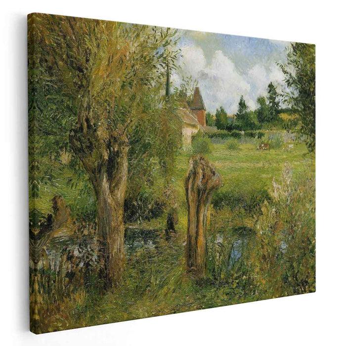 The Banks of the Epte at Eragny (1884) by Camille Pissarro