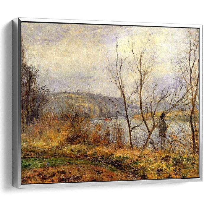 The Banks of the Oise, Pontoise (also known as Man Fishing) by Camille Pissarro