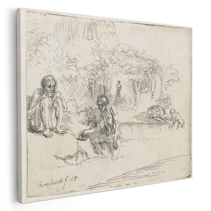 The bathers (1651) by Rembrandt