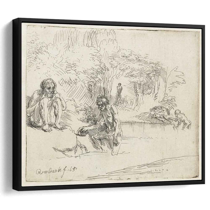 The bathers (1651) by Rembrandt