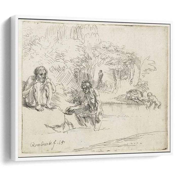 The bathers (1651) by Rembrandt