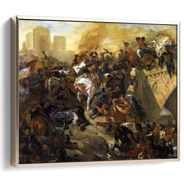 The Battle of Taillebourg - draft (1835) by Eugene Delacroix