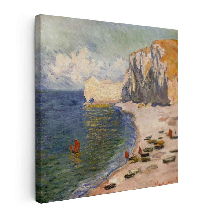 The Beach and the Falaise d'Amont (1885) by Claude Monet