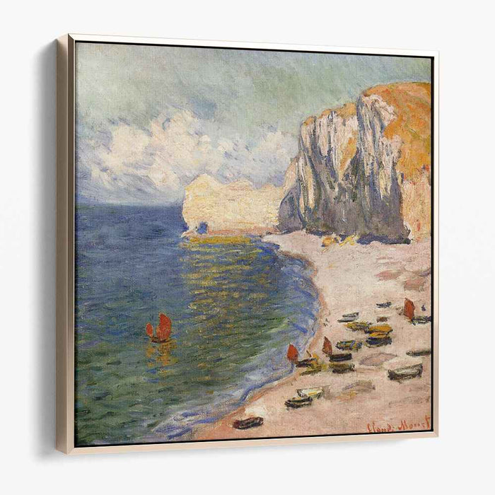 The Beach and the Falaise d'Amont (1885) by Claude Monet