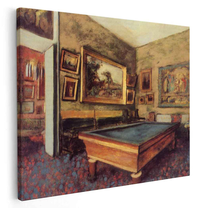 The Billiard Room at Menil-Hubert (1892) by Edgar Degas