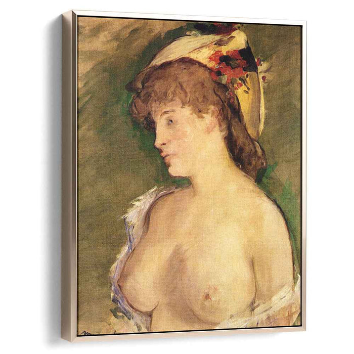 The Blonde with Bare Breasts (1878) by Edouard Manet