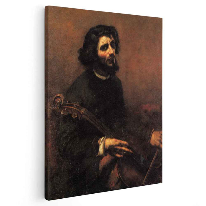 The Cellist, Self Portrait by Gustave Courbet