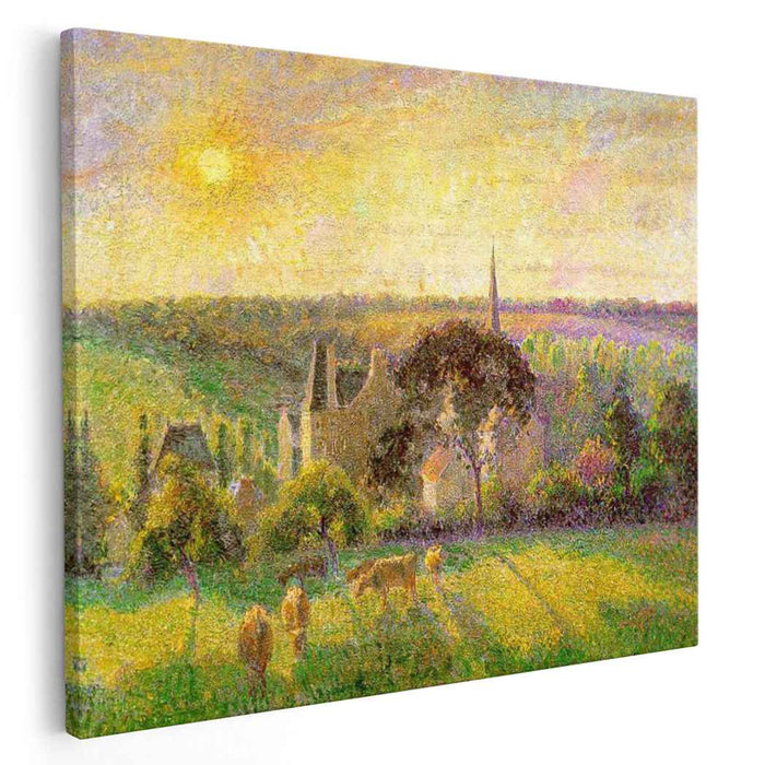 The Church and Farm of Eragny (1895) by Camille Pissarro