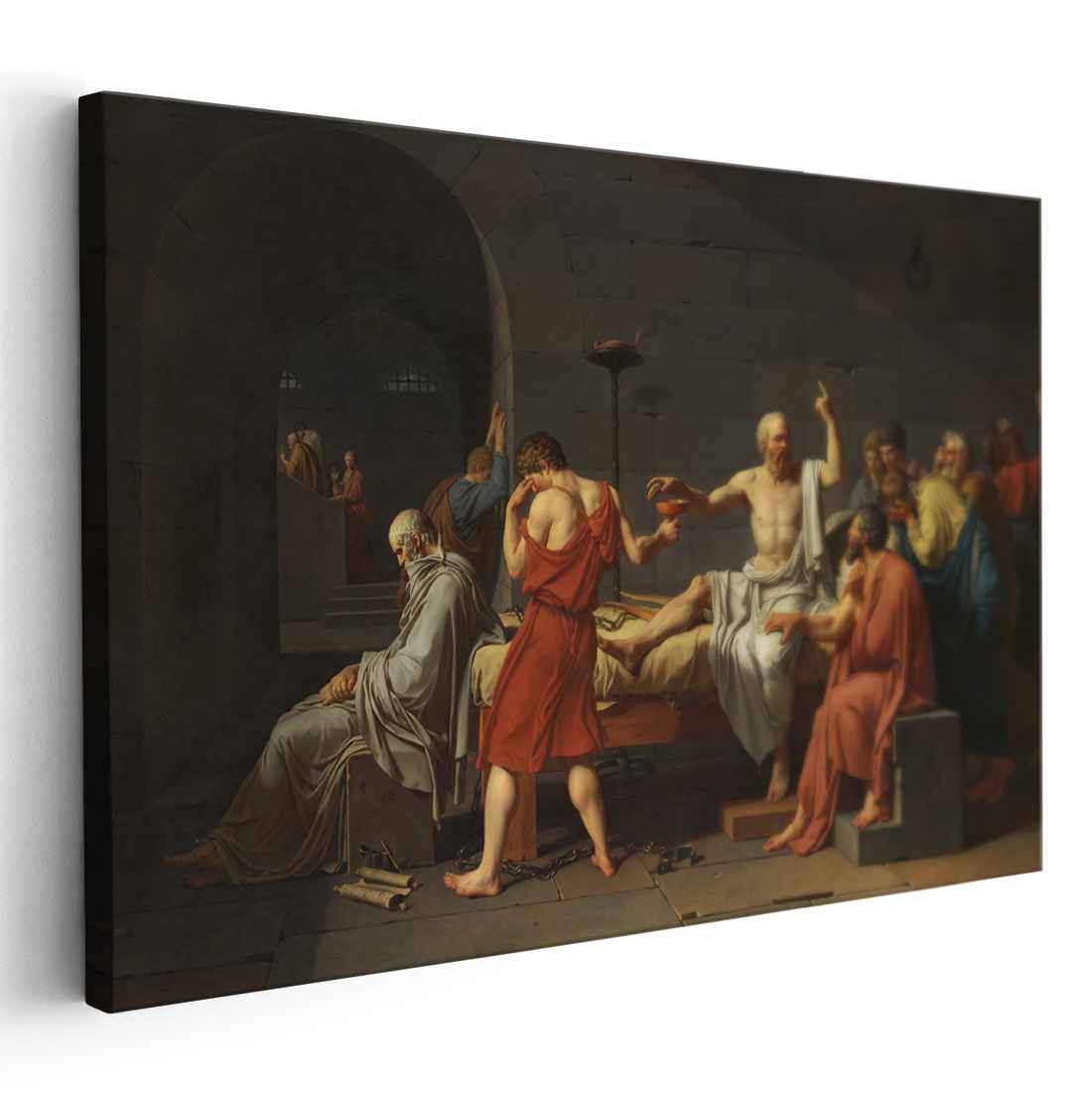 The Death of Socrates by Jacques-Louis David - Canvas Artwork — Kanvah