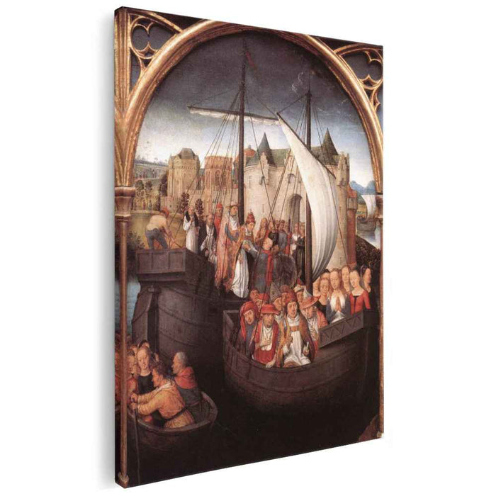 The Departure of Saint Ursula from Basle, panel from The Reliquary of St. Ursula by Hans Memling