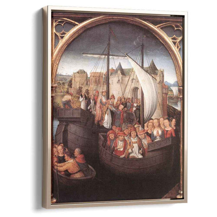 The Departure of Saint Ursula from Basle, panel from The Reliquary of St. Ursula by Hans Memling
