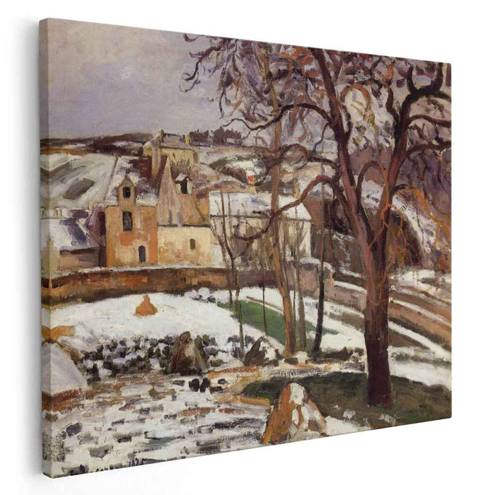 The Effect of Snow at l'Hermitage, Pontoise by Camille Pissarro