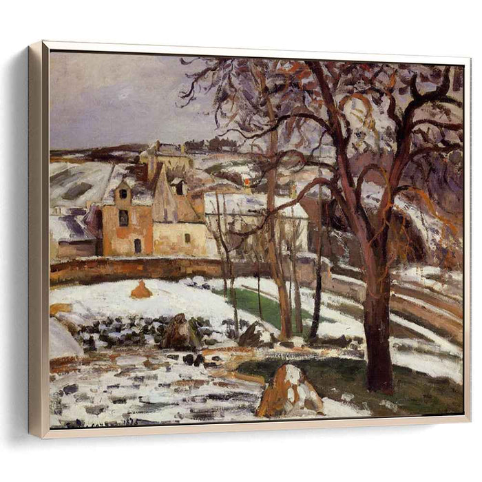 The Effect of Snow at l'Hermitage, Pontoise by Camille Pissarro