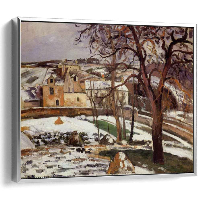 The Effect of Snow at l'Hermitage, Pontoise by Camille Pissarro