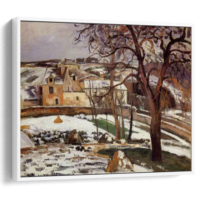 The Effect of Snow at l'Hermitage, Pontoise by Camille Pissarro