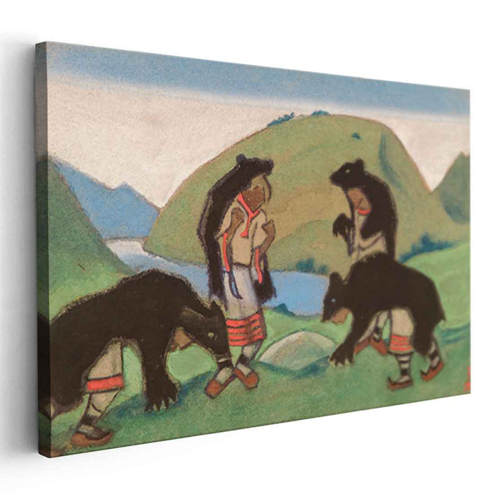 The Elders Wearing Bear Hides (1944) by Nicholas Roerich