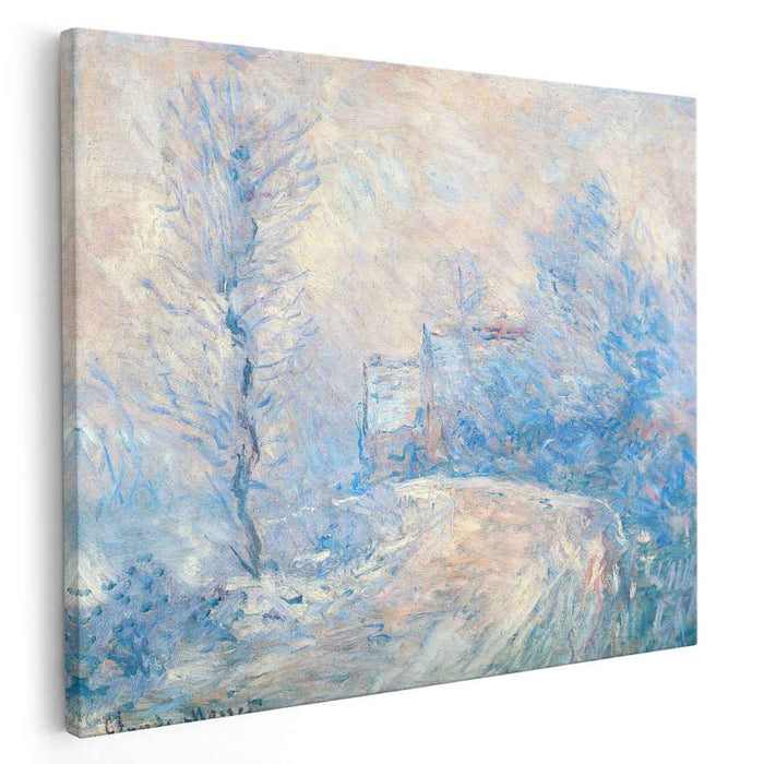 The Entrance to Giverny under the Snow (1885) by Claude Monet