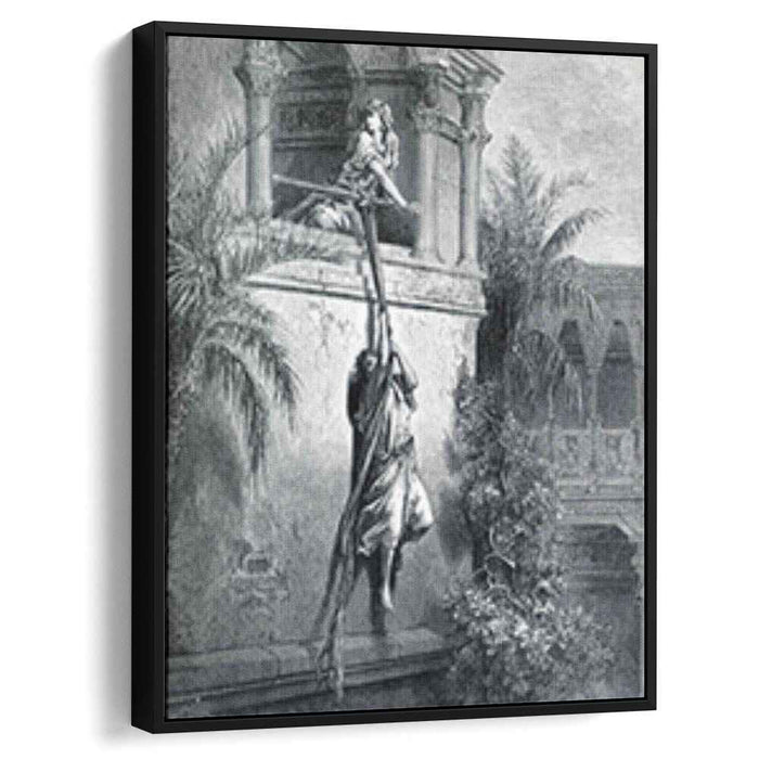 The Escape of David through the Window (1866) by Gustave Dore