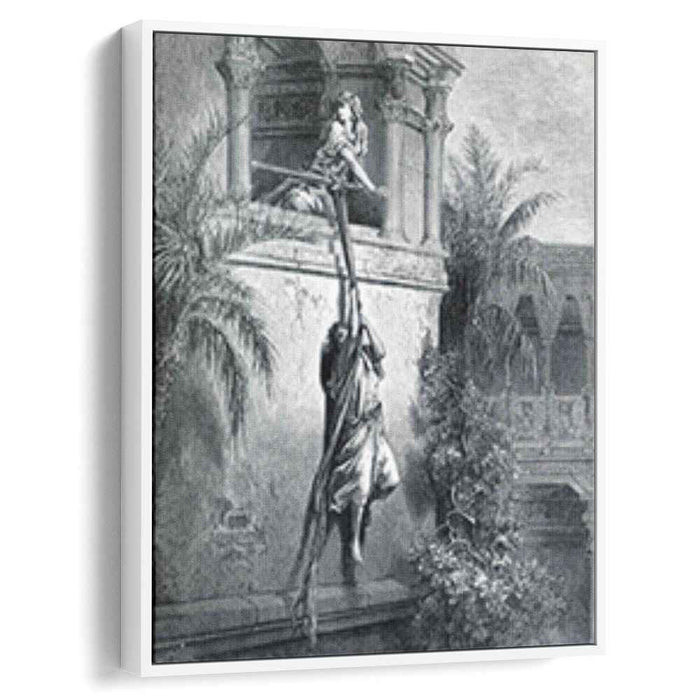 The Escape of David through the Window (1866) by Gustave Dore