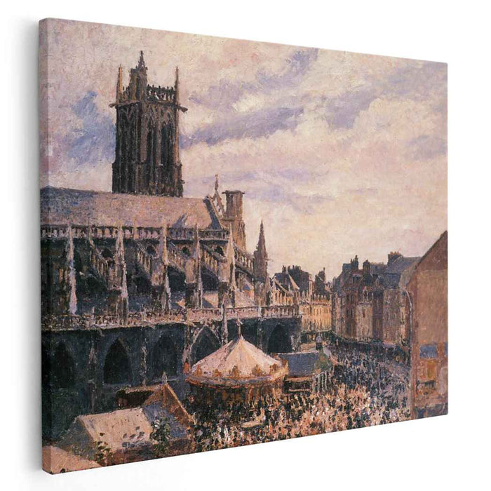 The Fair by the Church of Saint Jacques, Dieppe by Camille Pissarro