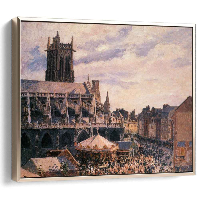 The Fair by the Church of Saint Jacques, Dieppe by Camille Pissarro