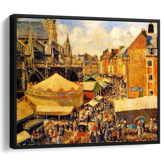 The Fair in Dieppe, Sunny Morning by Camille Pissarro