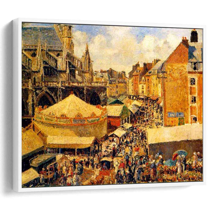 The Fair in Dieppe, Sunny Morning by Camille Pissarro