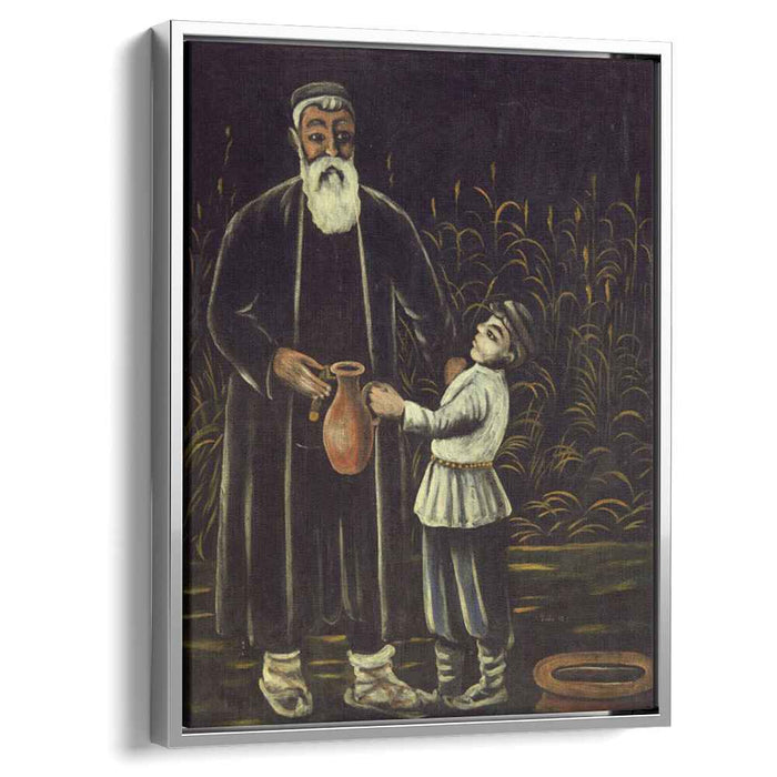 Peasant and his son (1908) by Niko Pirosmani