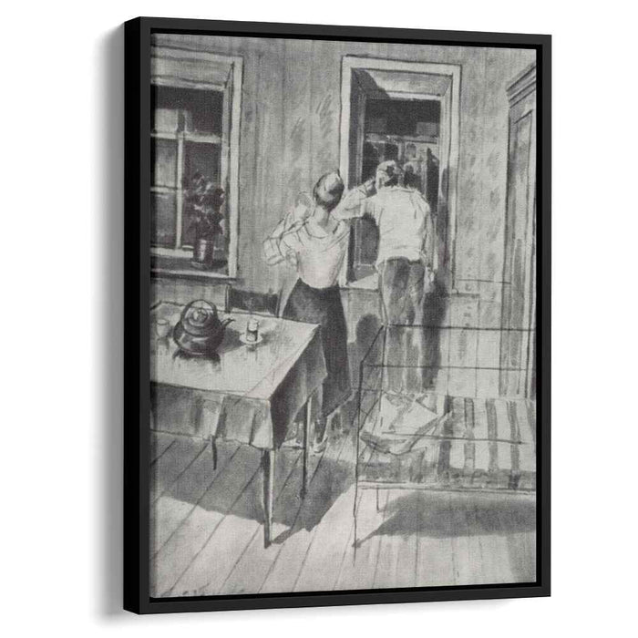 The first sketch for the painting in 1919 (1925) by Kuzma Petrov-Vodkin