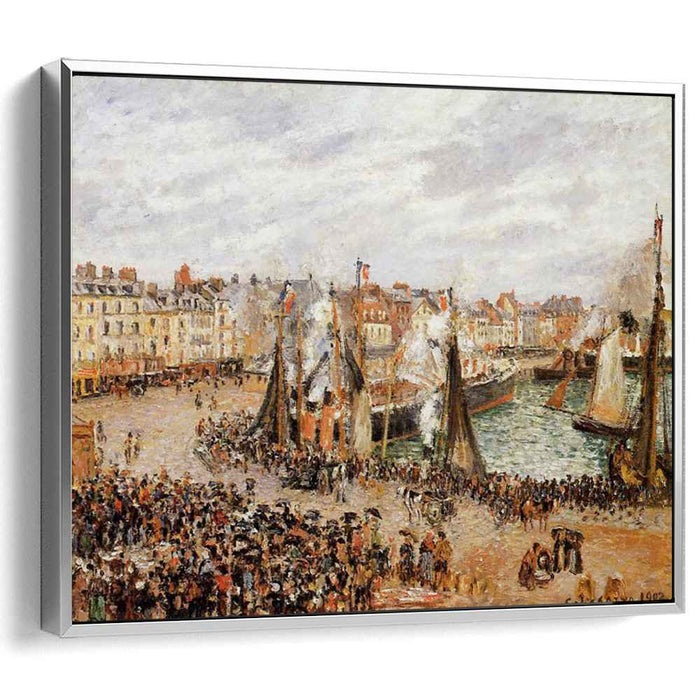 The Fishmarket, Dieppe, Grey Weather, Morning by Camille Pissarro