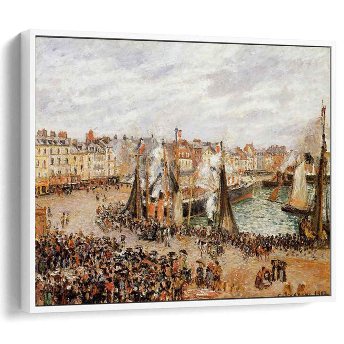The Fishmarket, Dieppe, Grey Weather, Morning by Camille Pissarro