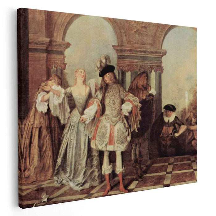 The French Comedians (1720) by Antoine Watteau