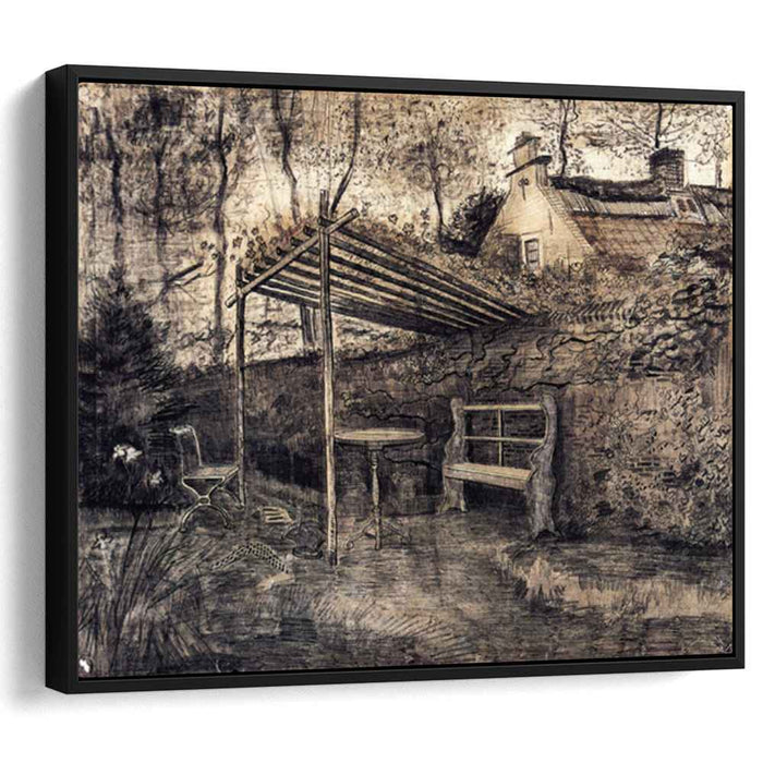 The Garden of the Parsonage with Arbor (1881) by Vincent van Gogh