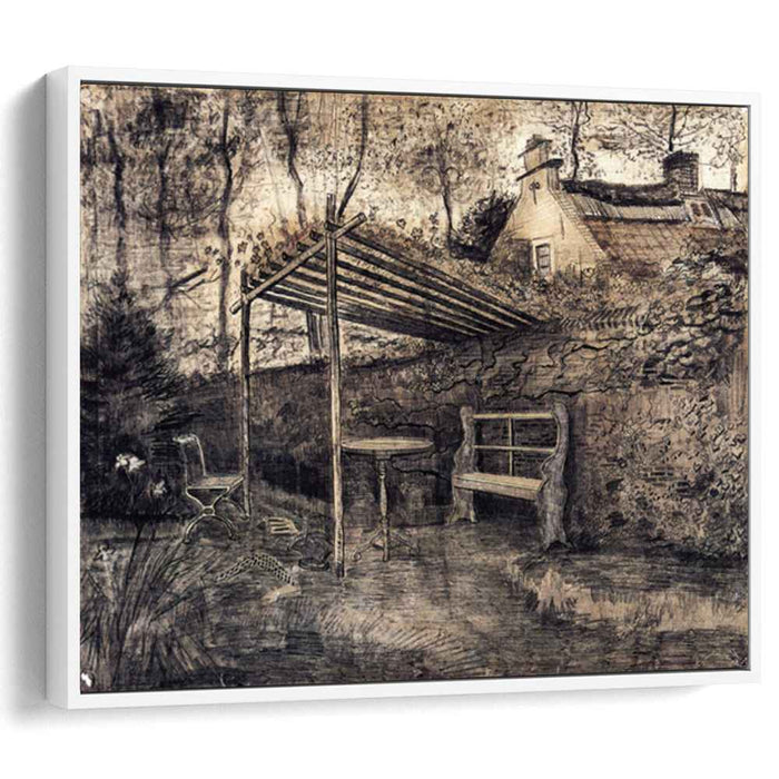 The Garden of the Parsonage with Arbor (1881) by Vincent van Gogh