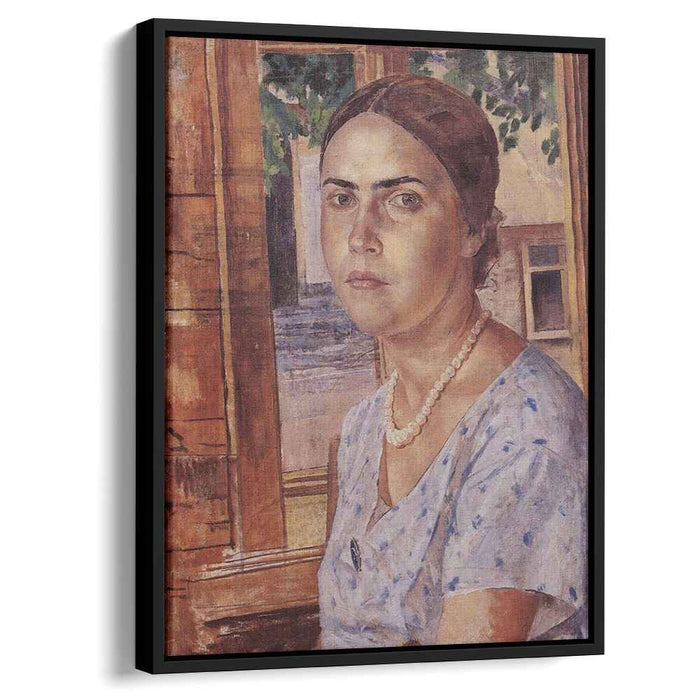 The girl at the window (1928) by Kuzma Petrov-Vodkin