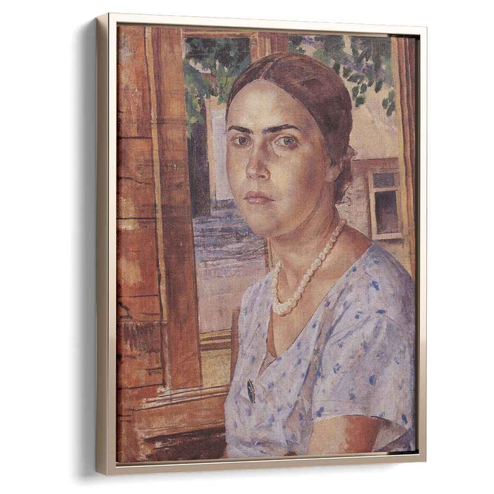 The girl at the window (1928) by Kuzma Petrov-Vodkin