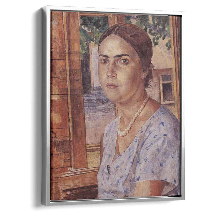 The girl at the window (1928) by Kuzma Petrov-Vodkin