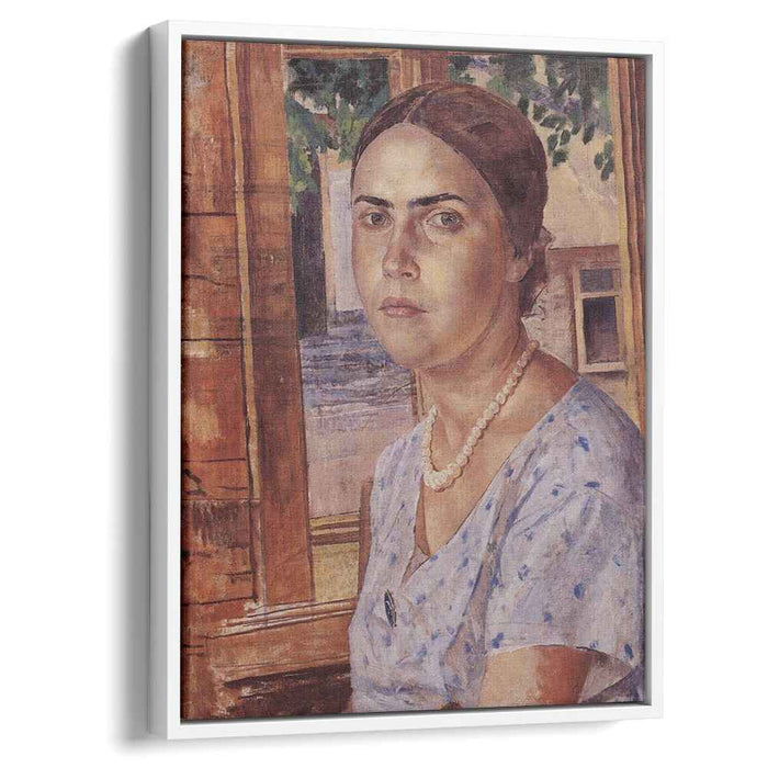 The girl at the window (1928) by Kuzma Petrov-Vodkin