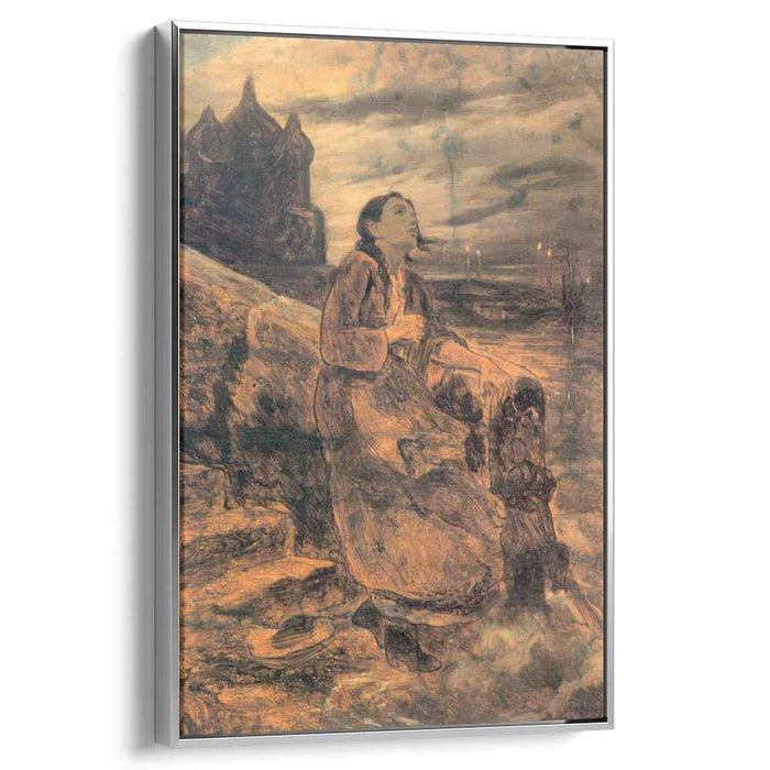 The girl, thrown into the water by Vasily Perov