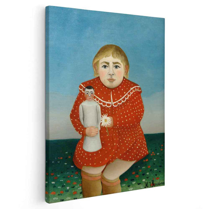 The girl with a doll (1905) by Henri Rousseau