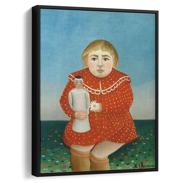 The girl with a doll (1905) by Henri Rousseau