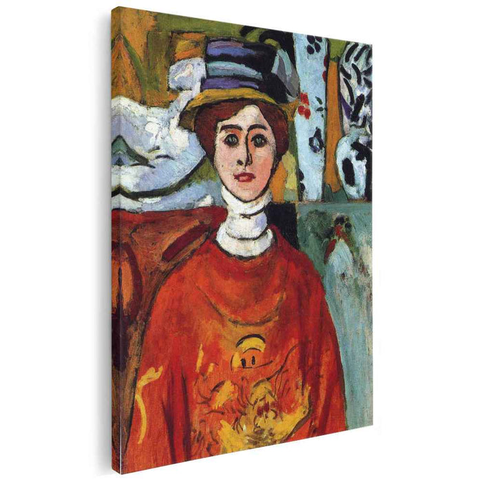 The girl with green eyes (1908) by Henri Matisse