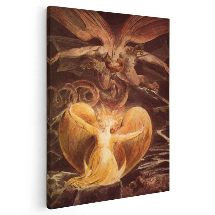 The Great Red Dragon and the Woman clothed with the sun (1810) by William Blake