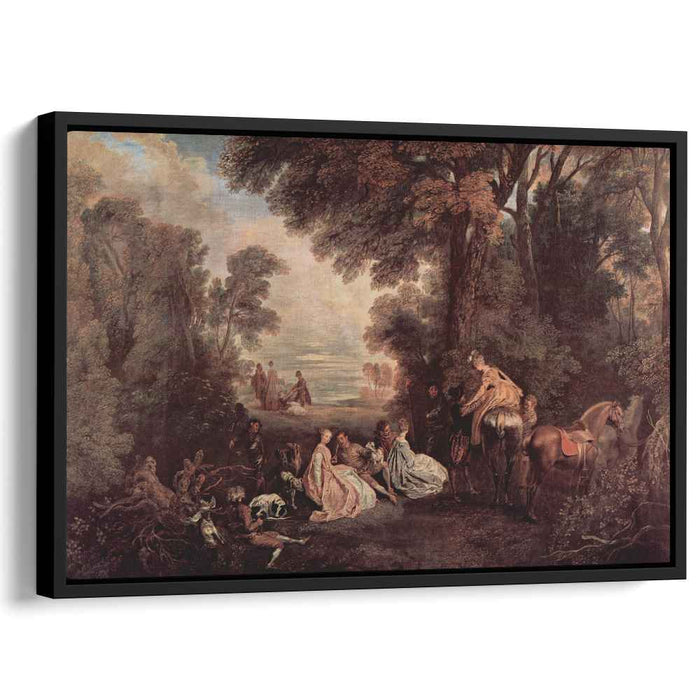 The Halt during the Chase (1720) by Antoine Watteau