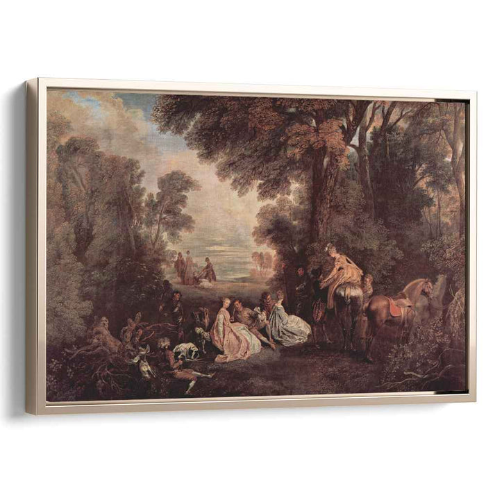 The Halt during the Chase (1720) by Antoine Watteau