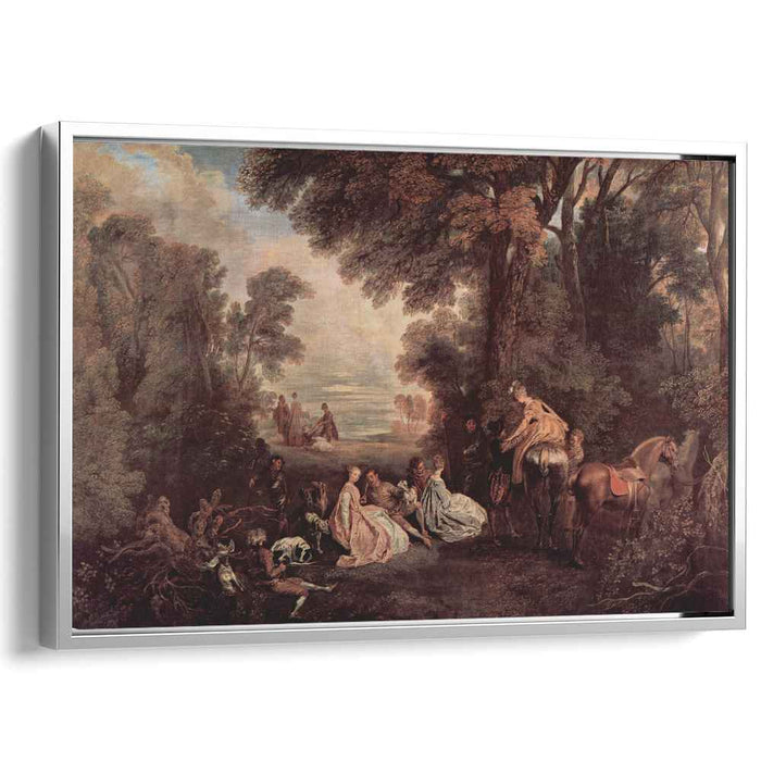 The Halt during the Chase (1720) by Antoine Watteau