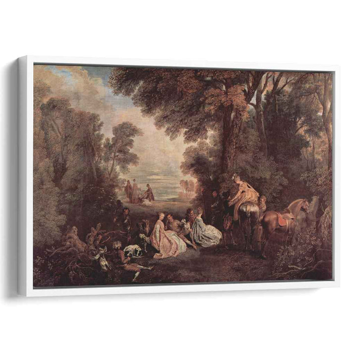 The Halt during the Chase (1720) by Antoine Watteau